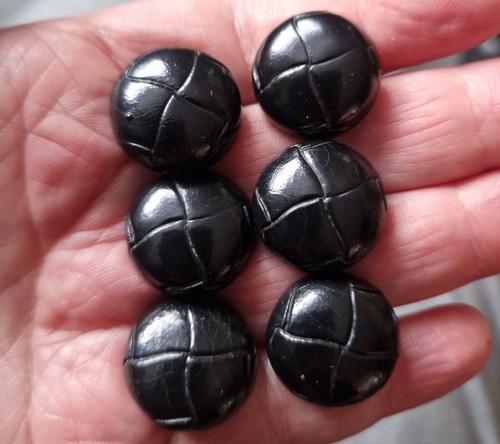 Vintage leather buttons - leather,