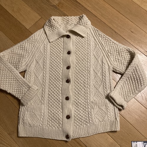 Vintage aran cardigan with - cardigan,