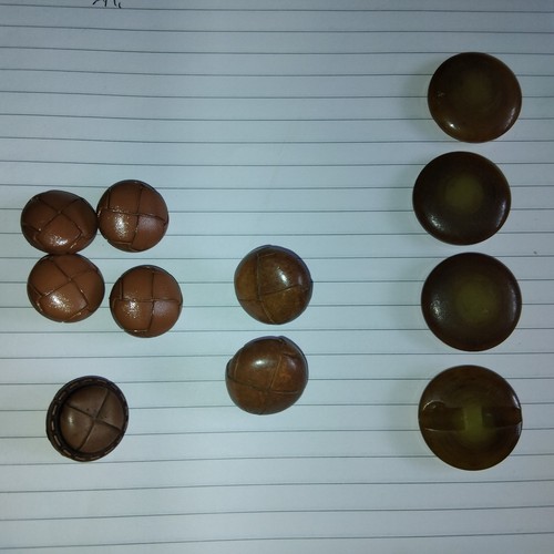 Vintage buttons brown - vintage, brown/leather
