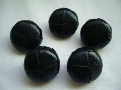 Navy leather football style - navy,