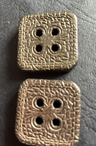 Vintage square buttons 25mm - vintage,