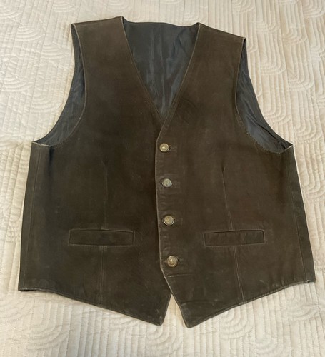 Vintage dark brown suede - brown,
