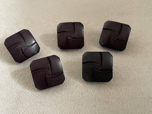 Vintage square leather look - leather,