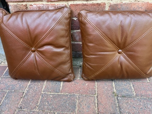 Two vintage brown leather - two,