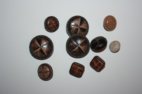 Mixed faux leather vintage - faux,