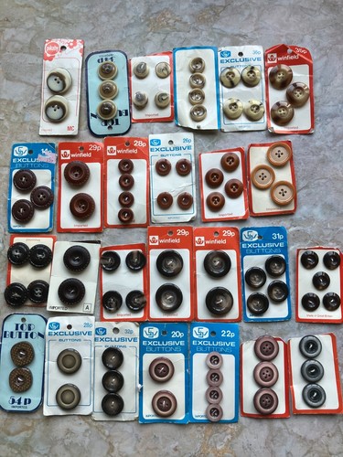 Vintage buttons browns - vintage, /